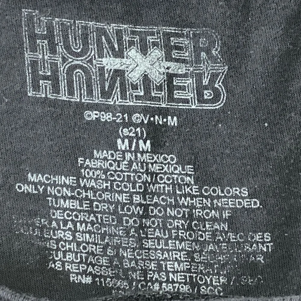 ANIME, Black Cotton T-Shirt, HUNTER